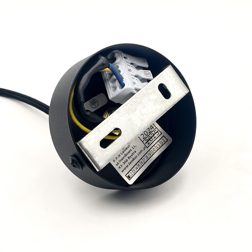 Pendellampa med kabel MARKUS 1xE27/15W/230V svart/ek