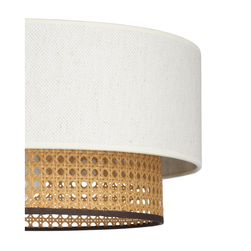 Pendellampa med kabel NATIA 1xE27/60W/230V Ø 45 cm vit/brun