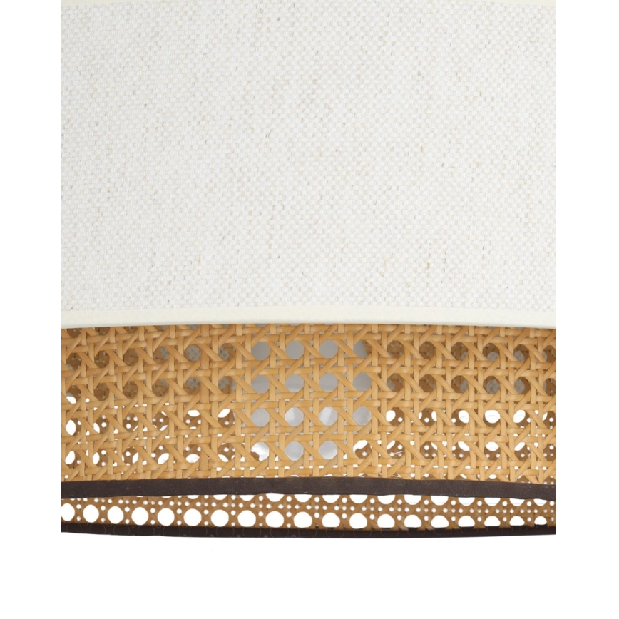 Pendellampa med kabel NATIA 1xE27/60W/230V Ø 45 cm vit/brun