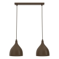 Pendellampa med kabel NOAK CLASSIC 2xE27/15W/230V brun
