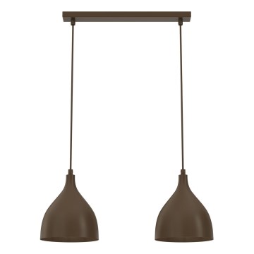 Pendellampa med kabel NOAK CLASSIC 2xE27/15W/230V brun