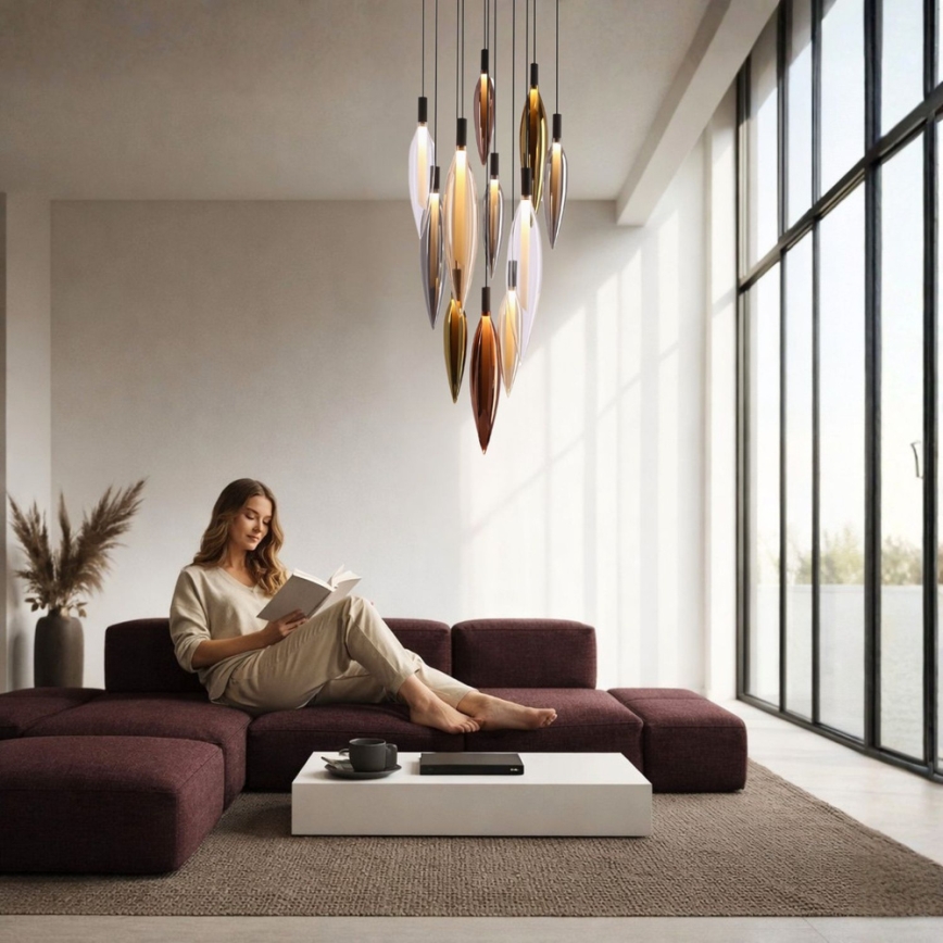 Pendellampa med kabel NORDIC 11xG9/5W/230V svart