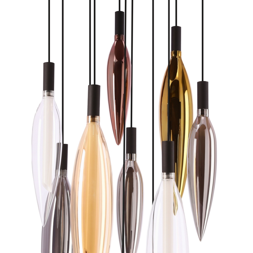 Pendellampa med kabel NORDIC 11xG9/5W/230V svart