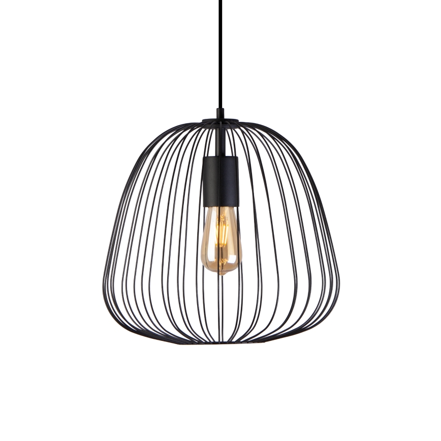 Pendellampa med kabel OVELLA 1xE27/15W/230V Ø36 cm svart