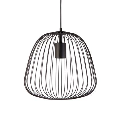 Pendellampa med kabel OVELLA 1xE27/15W/230V Ø36 cm svart