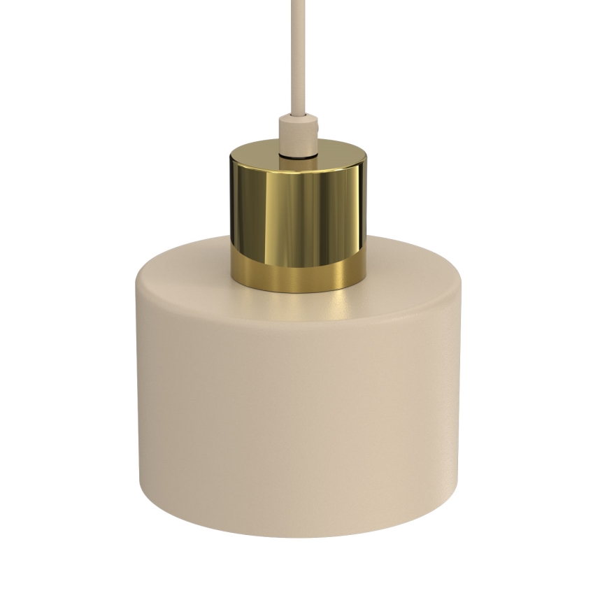 Pendellampa med kabel PARKLA 1xE27/15W/230V beige/guld