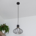 Pendellampa med kabel SOLANO 1xE27/15W/230V svart/guld