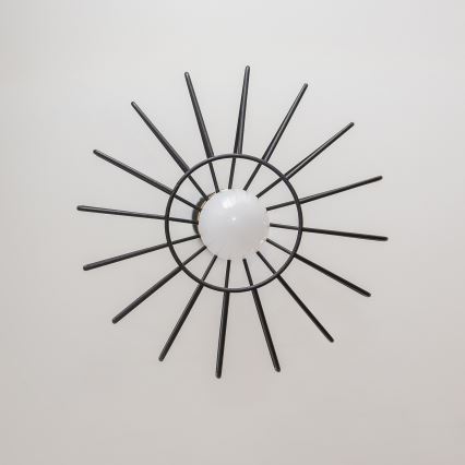 Pendellampa med kabel SOLANO 1xE27/15W/230V svart/guld