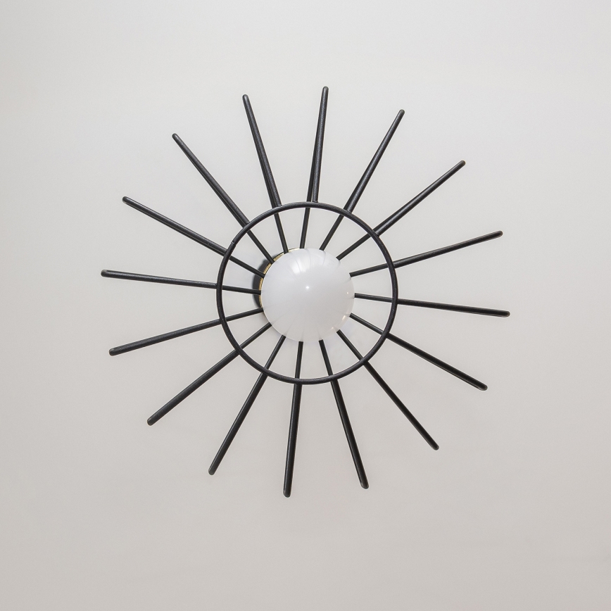 Pendellampa med kabel SOLANO 1xE27/15W/230V svart/guld