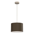 Pendellampa med sladd ARDEN 1xE27/15W/230V Ø25 cm beige/brun