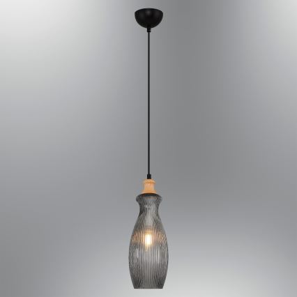 Pendellampa med sladd BOTTLE 1xE14/4W/230V rökfärgad