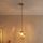 Pendellampa med sladd CRISTAL 1xE14/15W/230V mässing/rökig beige