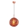Pendellampa med sladd CRUMPLED 1xE27/24W/230V Ø 26 cm kopparfärgad