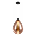Pendellampa med sladd DENSO 1xGU10/10W/230V Ø 30 cm koppar/svart