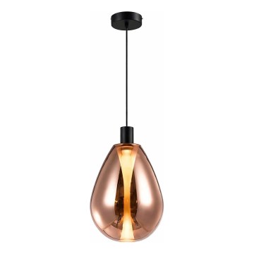 Pendellampa med sladd DENSO 1xGU10/10W/230V Ø 30 cm koppar/svart