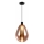 Pendellampa med sladd DENSO 1xGU10/10W/230V Ø 30 cm koppar/svart