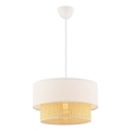 Pendellampa med sladd ECHO 1xE27/60W/230V krämvit/beige