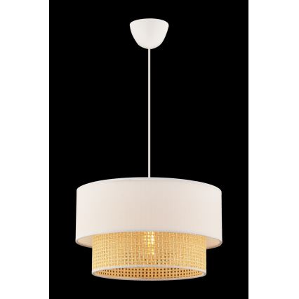 Pendellampa med sladd ECHO 1xE27/60W/230V krämvit/beige