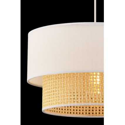 Pendellampa med sladd ECHO 1xE27/60W/230V krämvit/beige