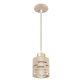 Pendellampa med sladd ELEN 1xE27/35W/230V beige/guld