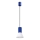 Pendellampa med sladd ESTRIA 1xE14/10W/230V Ø 14 cm blå