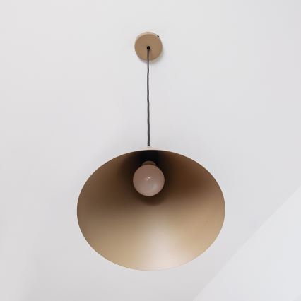 Pendellampa med sladd ETNA II 1xE27/15W/230V Ø 25 cm beige