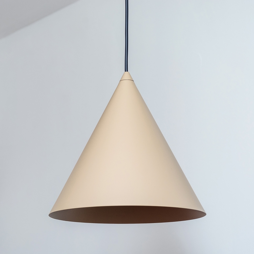 Pendellampa med sladd ETNA II 1xE27/15W/230V Ø 25 cm beige