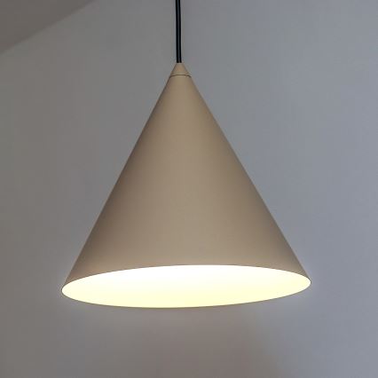 Pendellampa med sladd ETNA II 1xE27/15W/230V Ø 25 cm beige