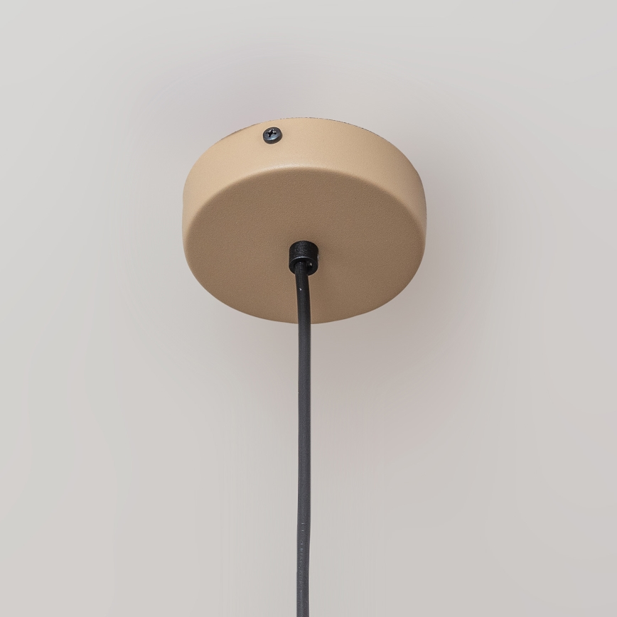 Pendellampa med sladd ETNA II 1xE27/15W/230V Ø 25 cm beige