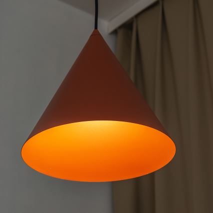 Pendellampa med sladd ETNA II 1xE27/15W/230V Ø 25 cm orange
