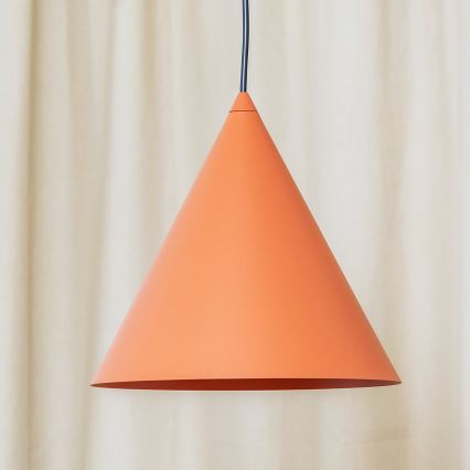 Pendellampa med sladd ETNA II 1xE27/15W/230V Ø 25 cm orange