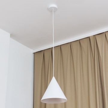 Pendellampa med sladd ETNA II 1xE27/15W/230V Ø 25 cm vit