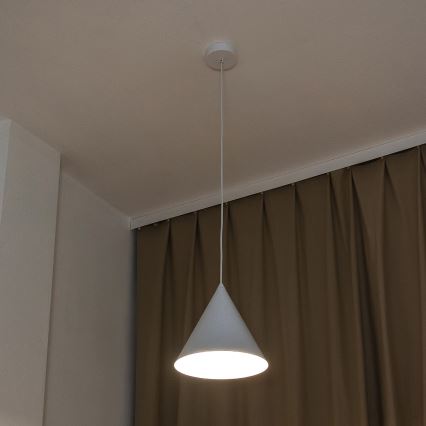 Pendellampa med sladd ETNA II 1xE27/15W/230V Ø 25 cm vit