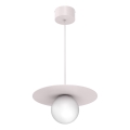 Pendellampa med sladd FLAT 1xE27/15W/230V krämvit