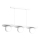 Pendellampa med sladd FLAT 3xE27/15W/230V vit