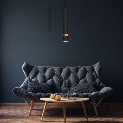 Pendellampa med sladd JOKER 1xGU10/25W/230V svart/guld