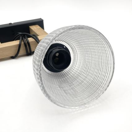 Pendellampa med sladd LEANDRA 1xE27/15W/230V ek/svart