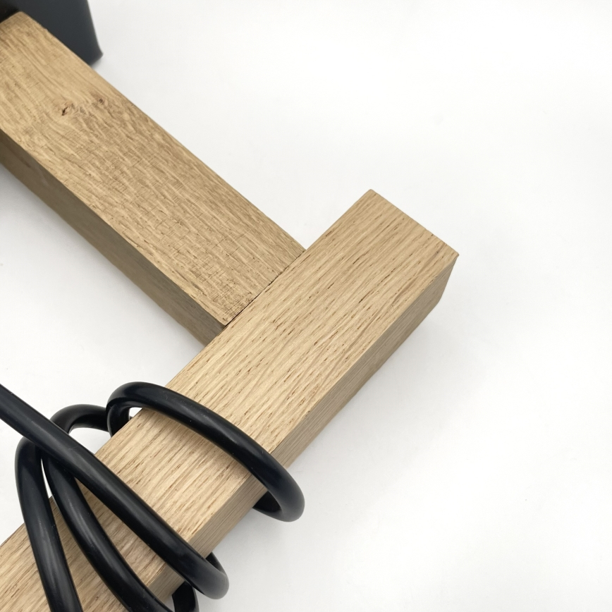 Pendellampa med sladd LEANDRA 1xE27/15W/230V ek/svart