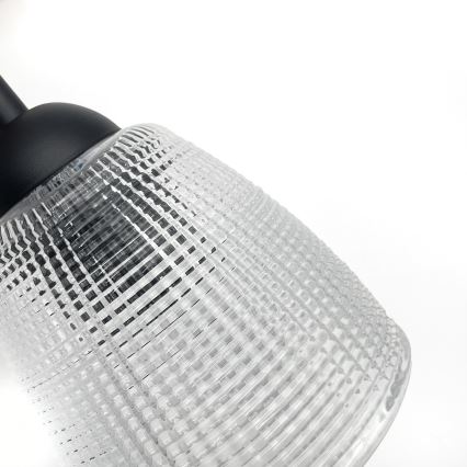 Pendellampa med sladd LEANDRA 1xE27/15W/230V ek/svart