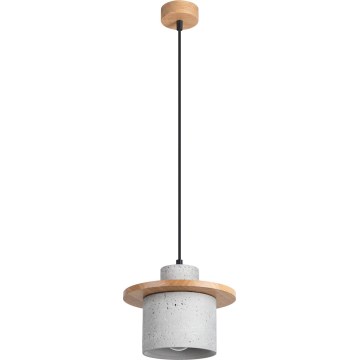 Pendellampa med sladd MAB 1xE27/15W/230V Ø 22 cm betong/grå