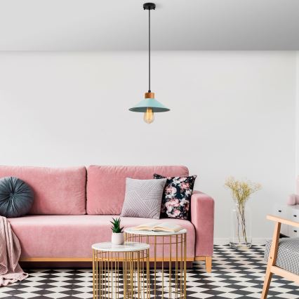 Pendellampa med sladd MANAVGAT 1xE27/40W/230V blå/brun