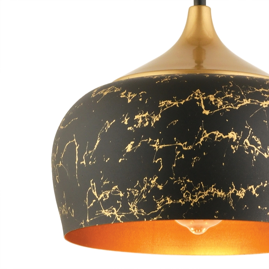 Pendellampa med sladd MONZA 1xE27/40W/230V Ø 30 cm svart/bronsfärgad