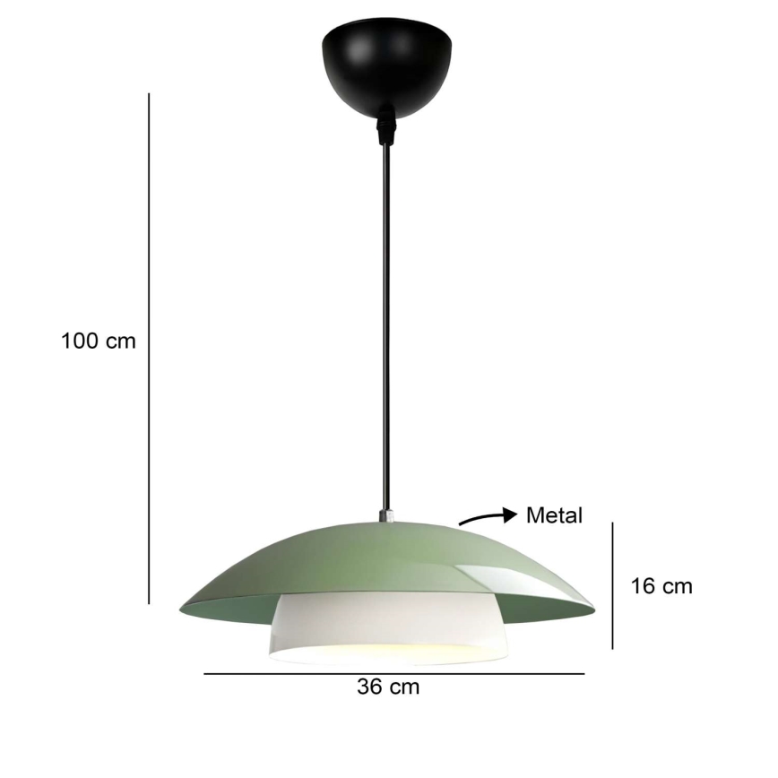 Pendellampa med sladd MOONLIGH 1xE27/40W/230V grön