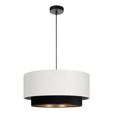 Pendellampa med sladd NATIA 1xE27/60W/230V Ø 45 cm vit/svart