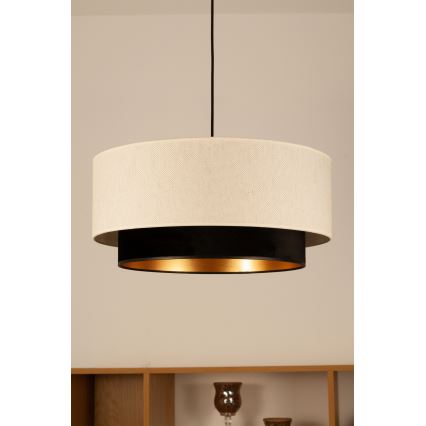 Pendellampa med sladd NATIA 1xE27/60W/230V Ø 45 cm vit/svart