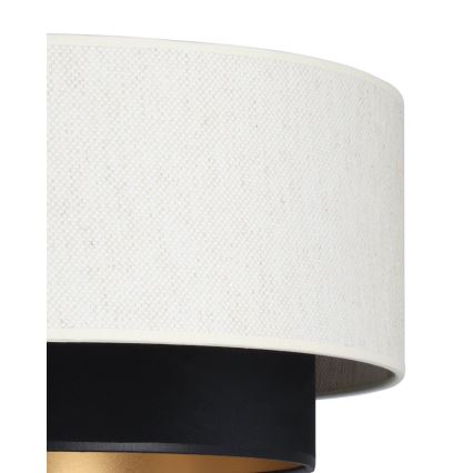 Pendellampa med sladd NATIA 1xE27/60W/230V Ø 45 cm vit/svart