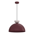 Pendellampa med sladd NEVIS 1xE27/15W/230V Ø 38 cm vinröd