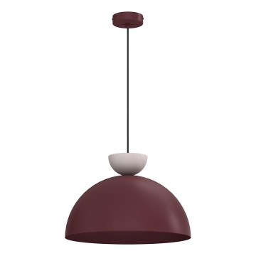 Pendellampa med sladd NEVIS 1xE27/15W/230V Ø 38 cm vinröd