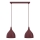 Pendellampa med sladd NOAK CLASSIC 2xE27/15W/230V bordeaux