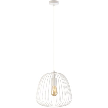 Pendellampa med sladd OVELLA 1xE27/15W/230V Ø 36 cm krämvit